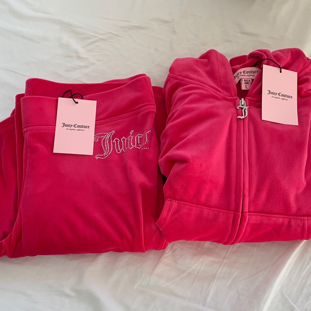 Juicy Couture Vixen Pink Velour Set